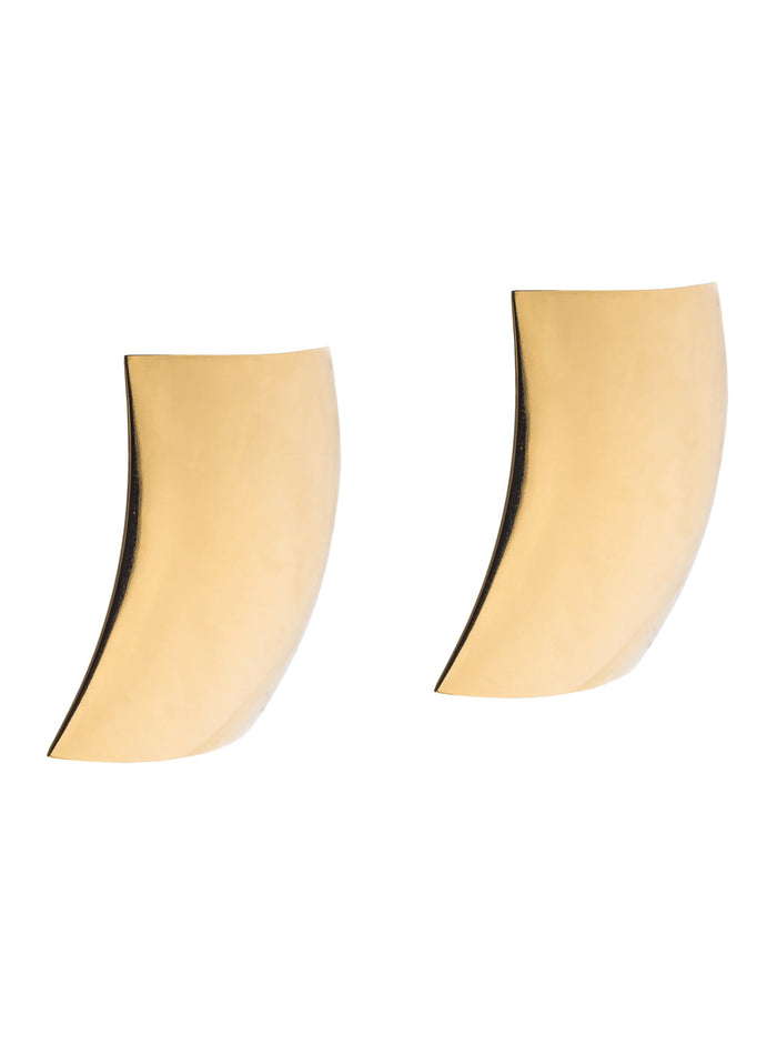 Emily Earrings with Gold Detail in Metal Metallic