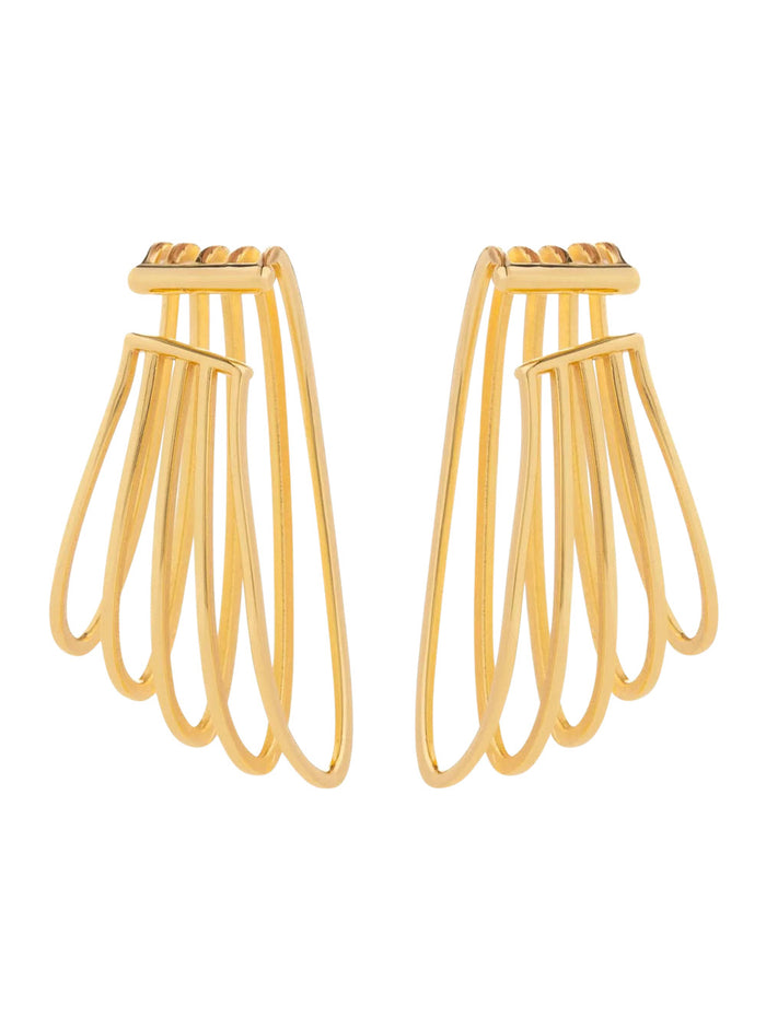 Ear Cuff Cage - Metallic Metal Earrings Women