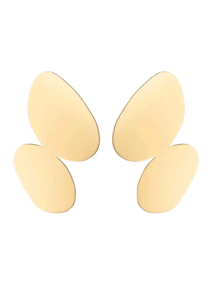 Earrings Jenny With Gold Metal Details - Metallic Women