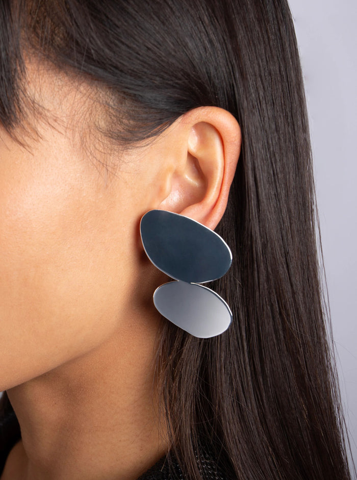 Earrings Jenny With Heart Detail Metallic