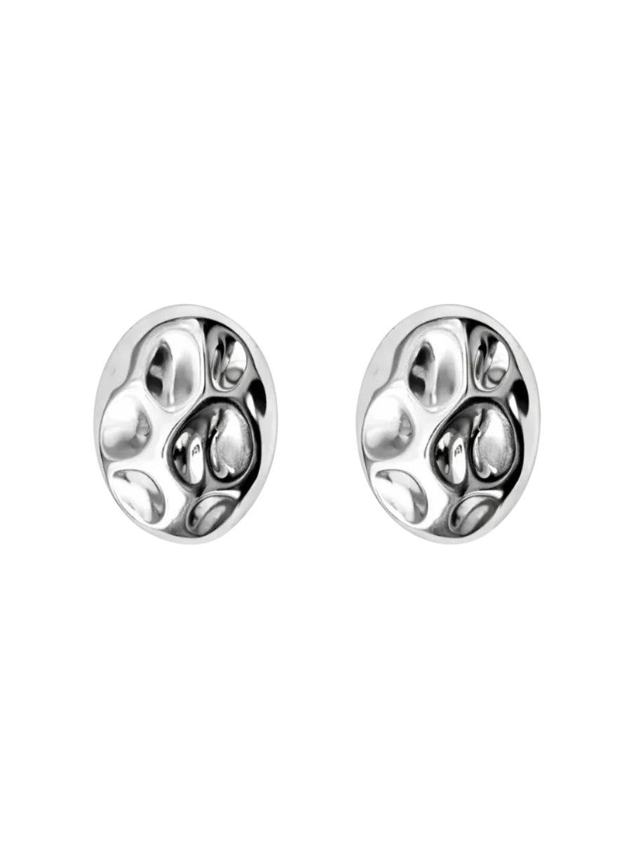 Earrings Rock Silver-Coloured Metal Metallic