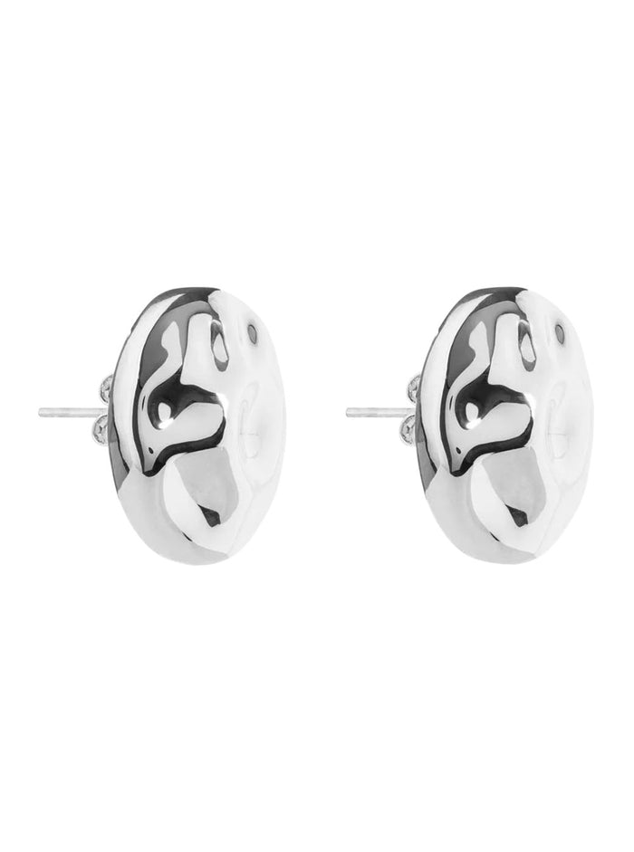 Earring Rock Earrings With Plated Metal Details Metallic