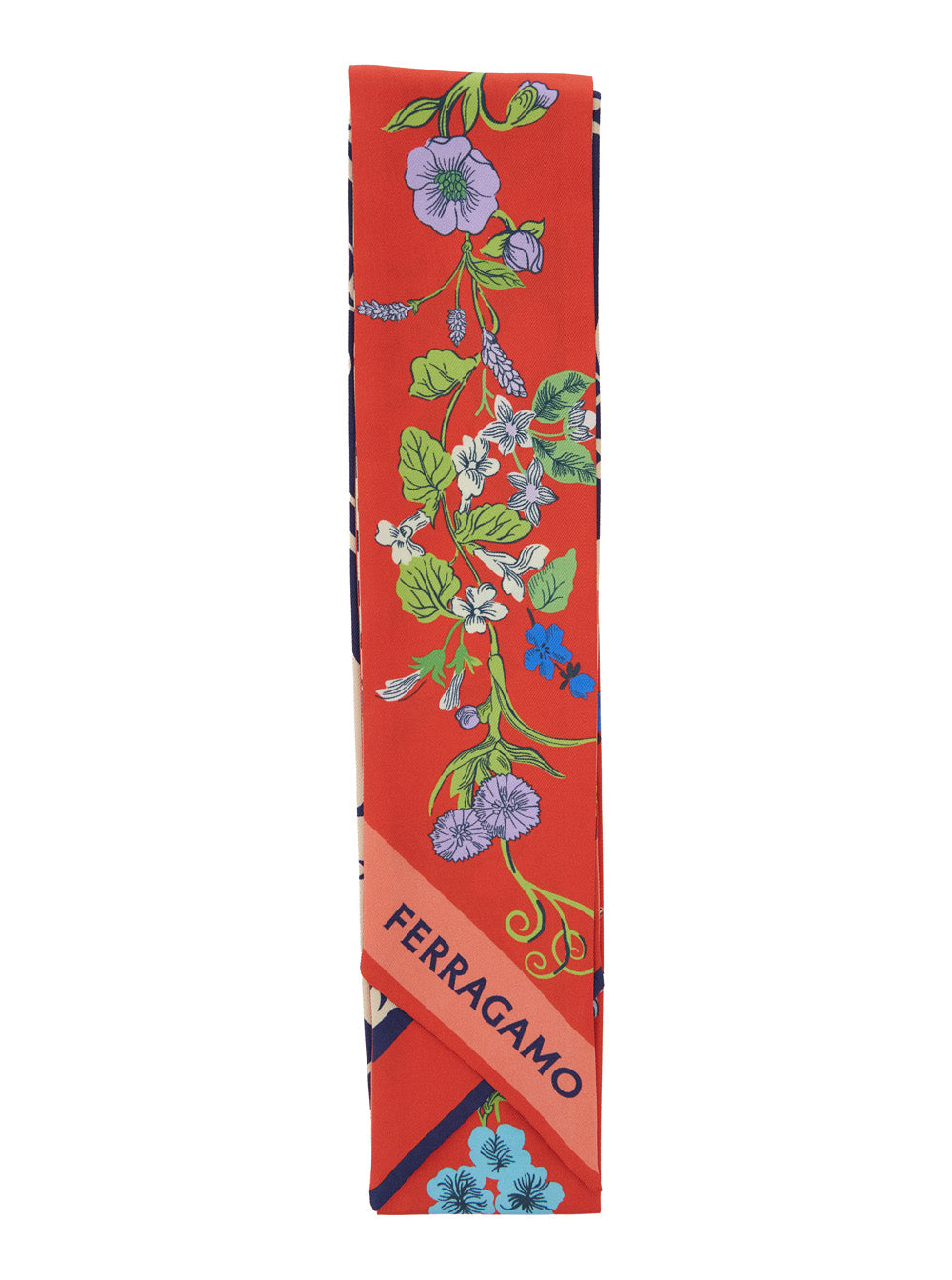 Multicolor Square Pegaso Scarf with All-Over Print and Logo Lettering for Women Silk Hair Accessories