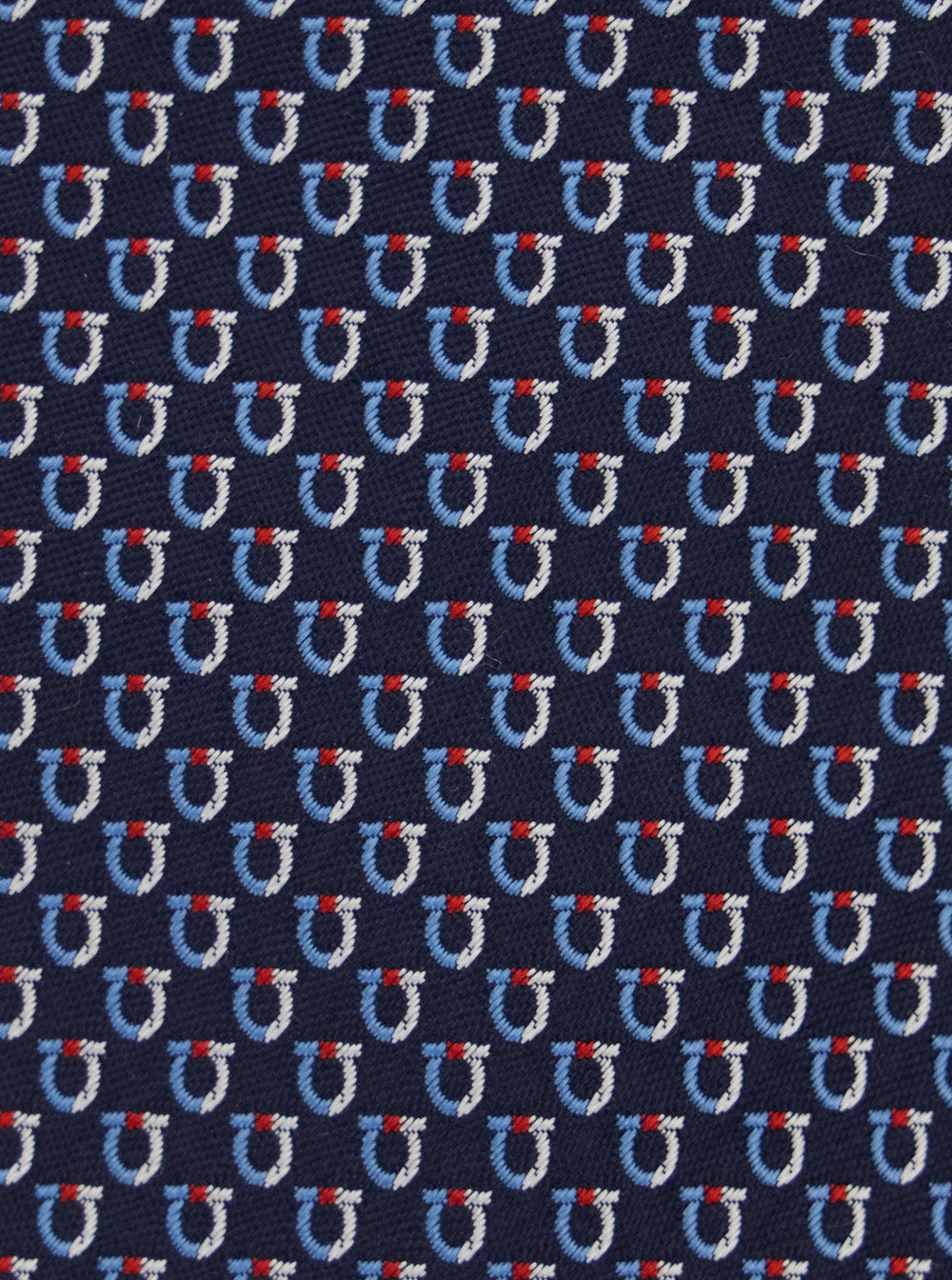 Blue Silk Tie with All Over Logo Motif Man Blu Papillon And Ties