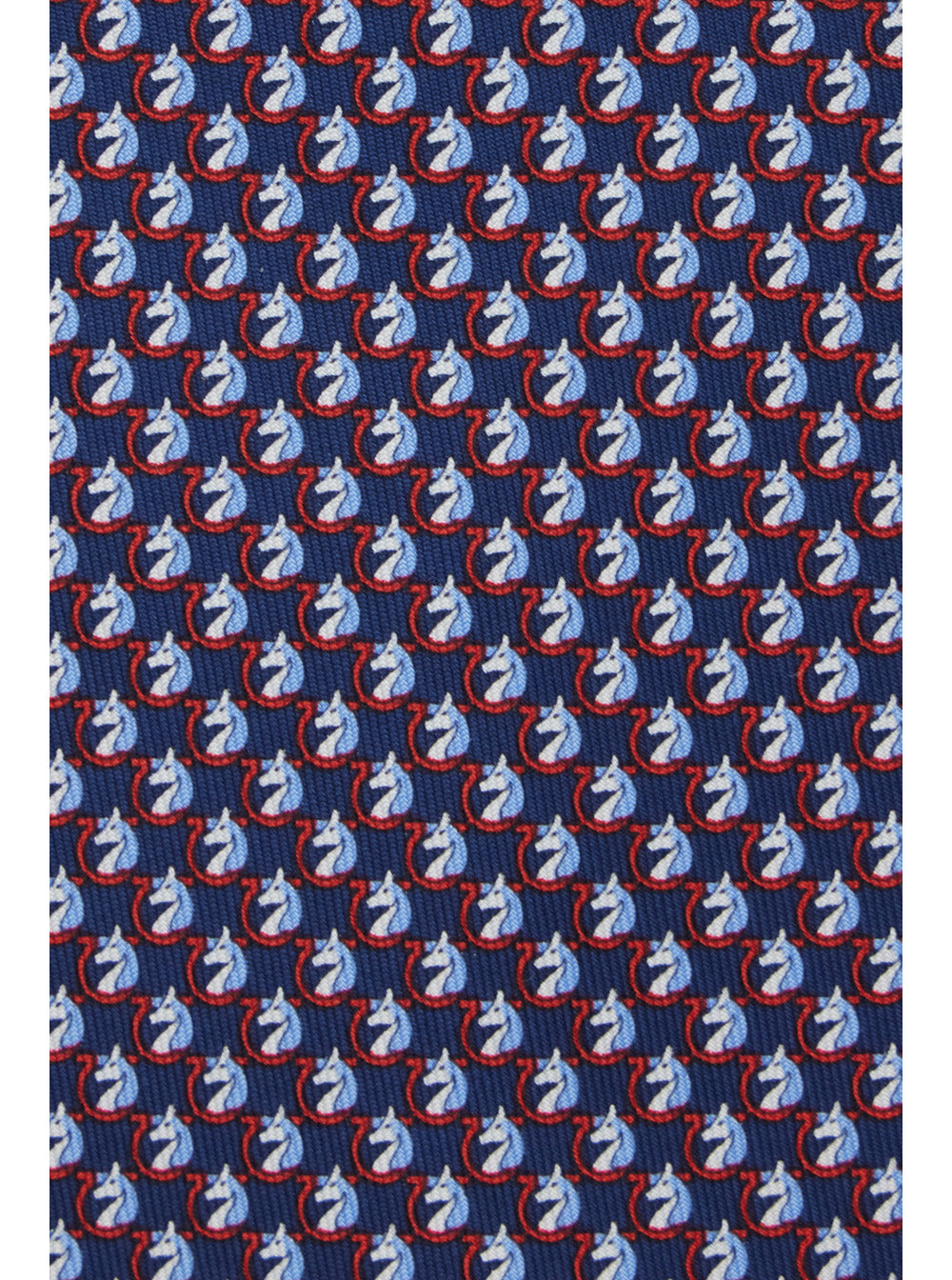 Blue Tie with Back Knot Closure and All-Over Gancini Print in Silk Man Blu Papillon Ties