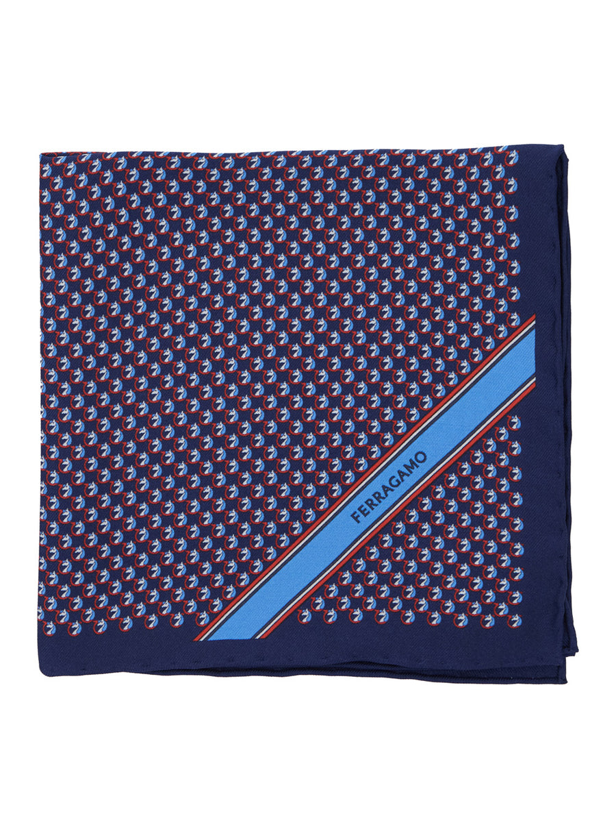 Pocket Square Blue Silk Ties & Bow