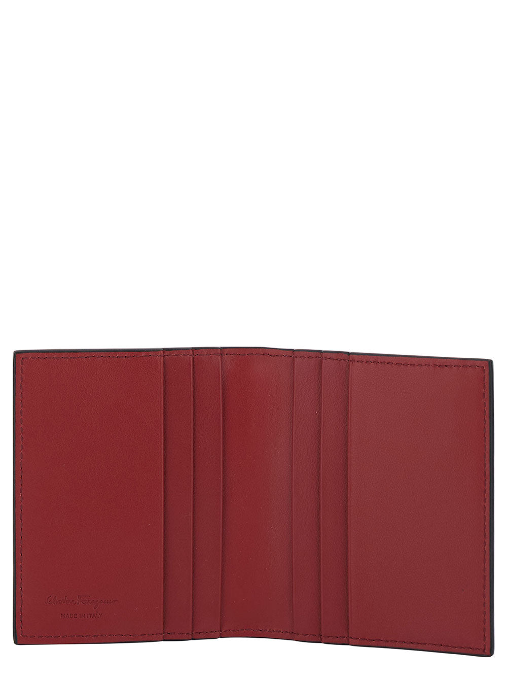 Card Holder with Gancini Detail in Black Leather for Men Calf Products