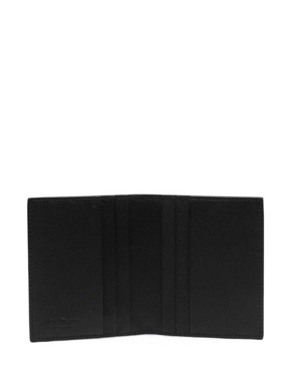 Blue Cardholder with Gancini Metal Logo on the Front in Leather for Men Blu Calf Products