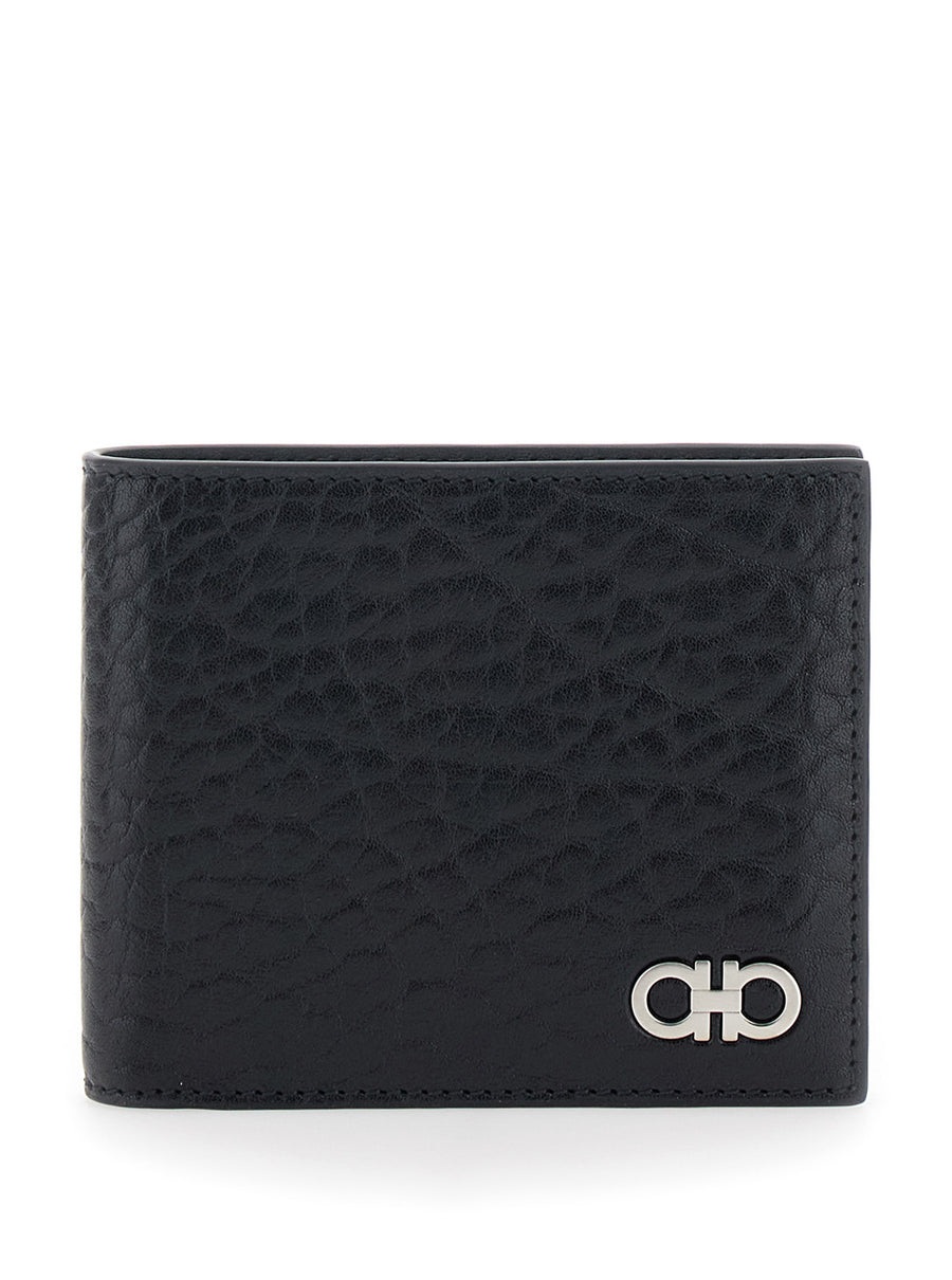Wallet Revival Black Grained Leather Calfskin