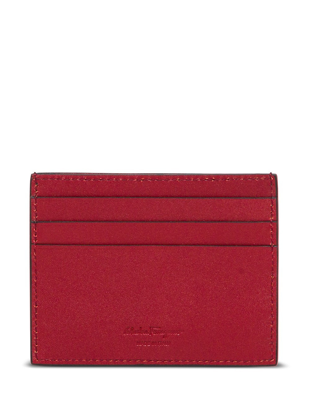 Revival Black Cardholder with Gancini buckle on the front in Leather Man Calf Products