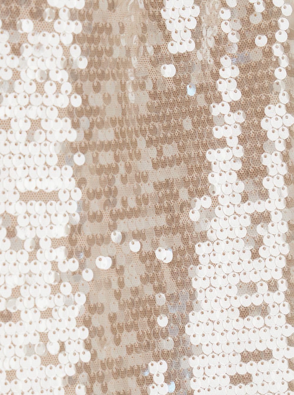 Long Dress liquid sequins with White Details in Tech Fabric for Women Polyester Elastane