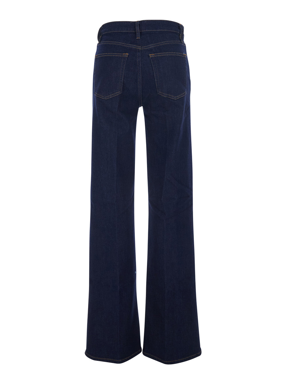 Jeans The Straight with High Waist and Five-Pocket Design in Blue Denim for Women Blu