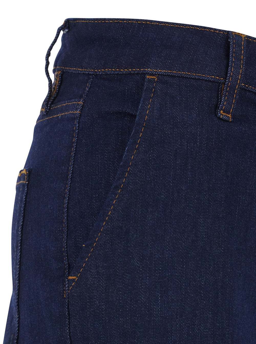 Jeans The Straight with High Waist and Five-Pocket Design in Blue Denim for Women Blu
