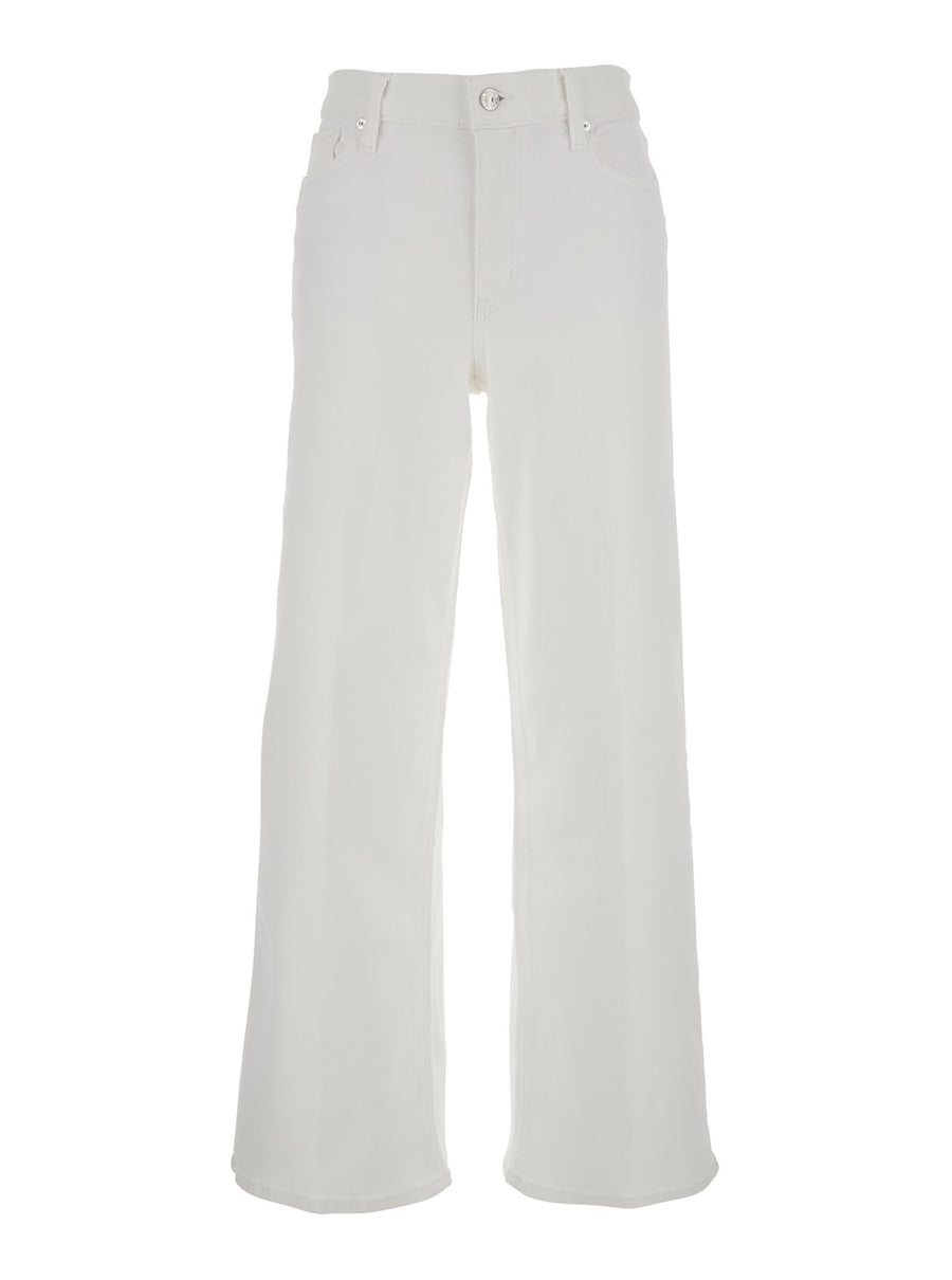 Jeans Le Slim Palazzo White Denim Cotton