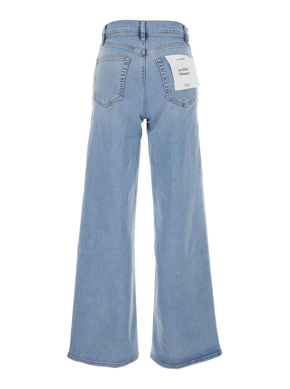 Jeans Le Slim Palazzo with Wide Leg and Belt Loops in Blue Denim for Women Light