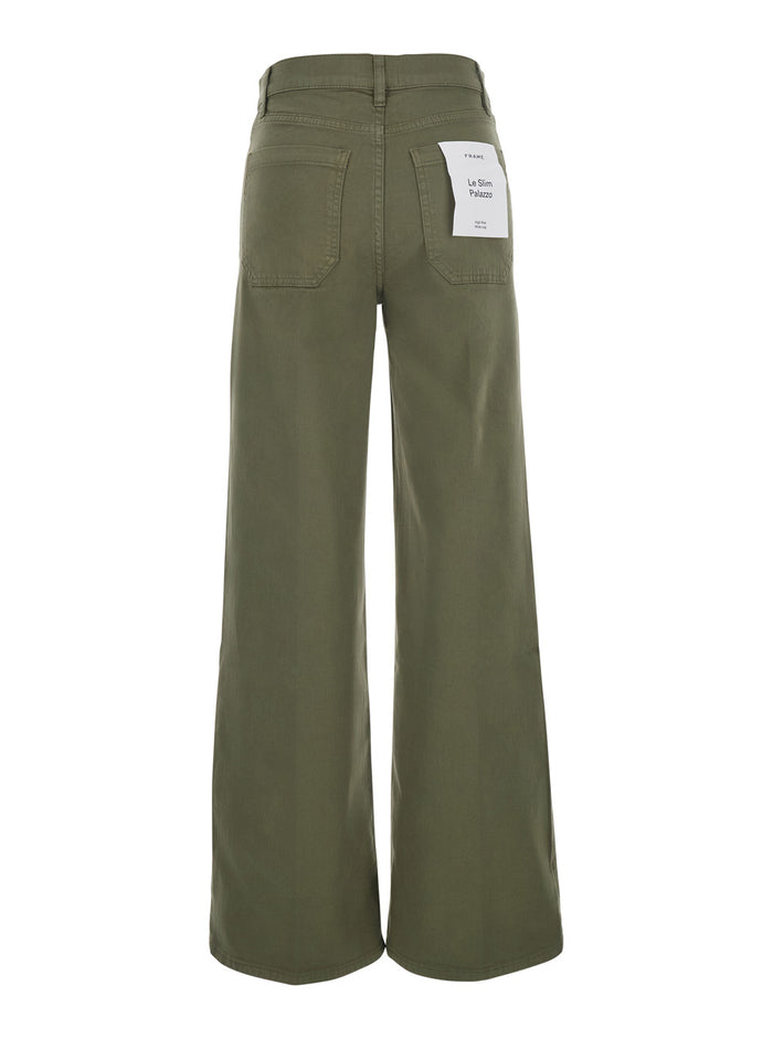 Green Jeans Le Slim Palazzo Modernist Pocket With Five Pockets Cotton