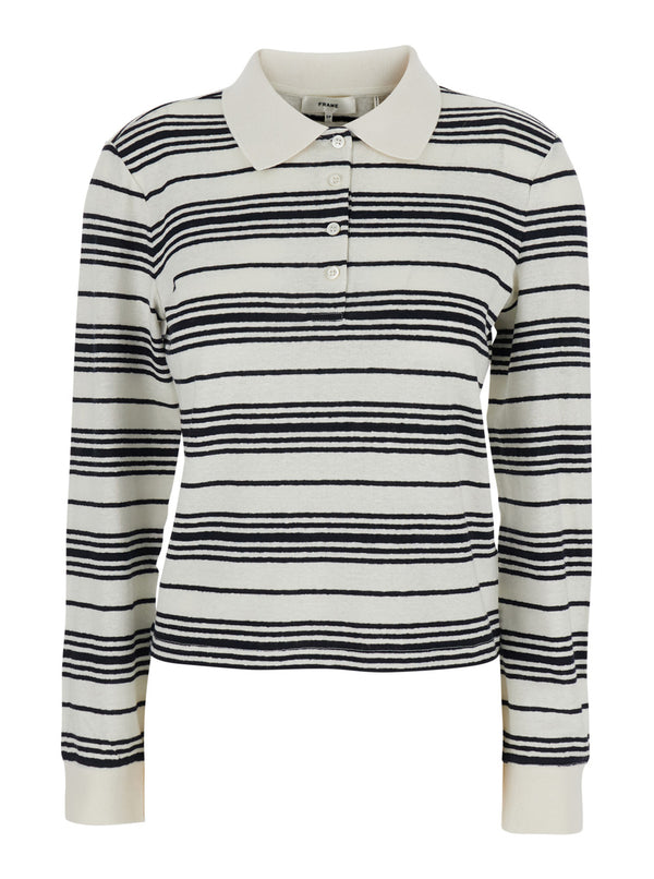 Long Sleeve Polo Black-White White/black T-shirts & Jerseys