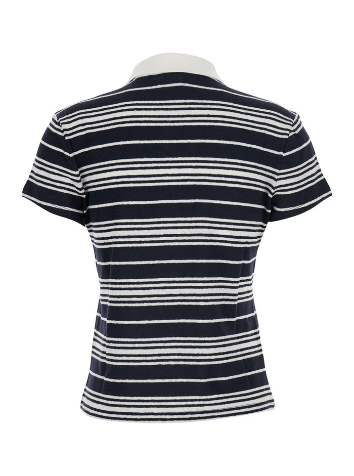T-Shirt The Striped S-S Polo Multicolor With Collar And Short Sleeves In Cotton For Men Tshirts Shirts