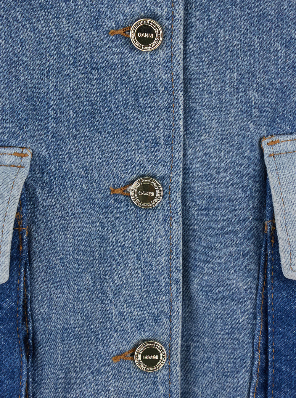 Blue Jacket With Classic Collar Fringed Details And Patchwork Design Denim For Women Blu