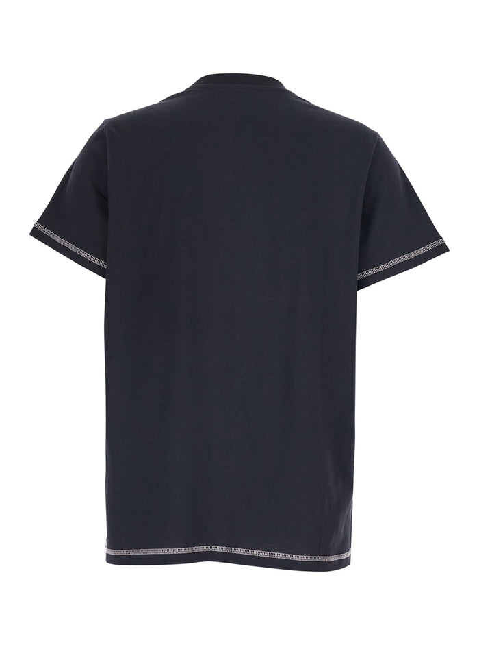 Basic Cotton Jersey Raspberry Print Black Tshirts And Polo Shirts