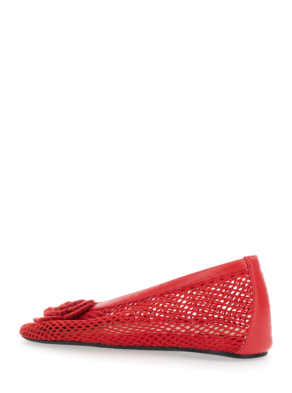 Ballet Shoes Jenny With Red Mesh Flower For Women Ballerinas