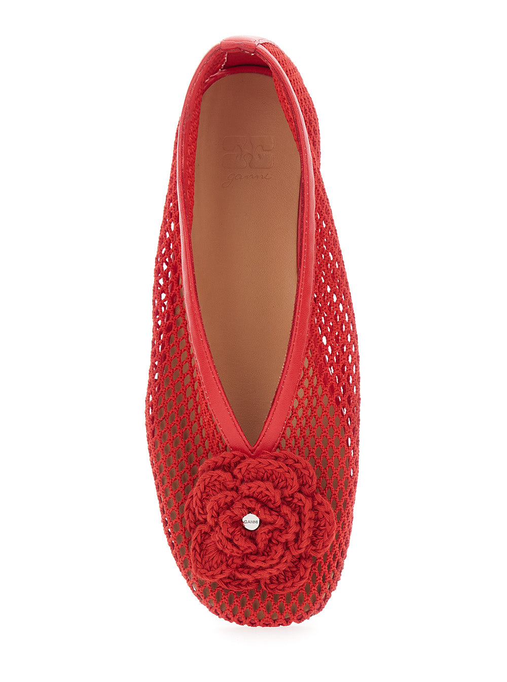 Ballet Shoes Jenny With Red Mesh Flower For Women Ballerinas