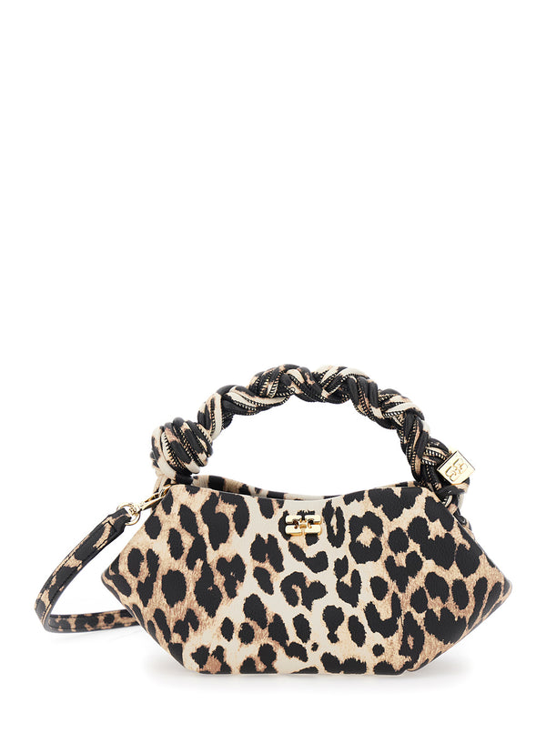 Handbag Bou Mini Brown Fabric Polyester Handbags