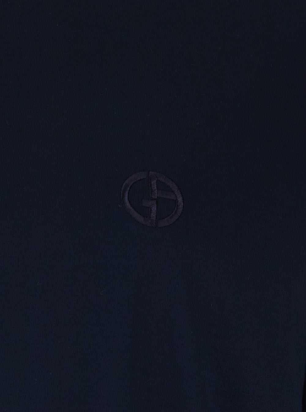 Blue Crew Neck T-shirt with Raised Collar in Cotton for Men Blu Tshirts And Polo Shirts