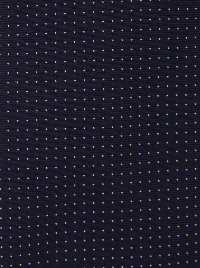 Blue Tie with All-Over Polka Dots for Men Blu Silk Papillon And Ties