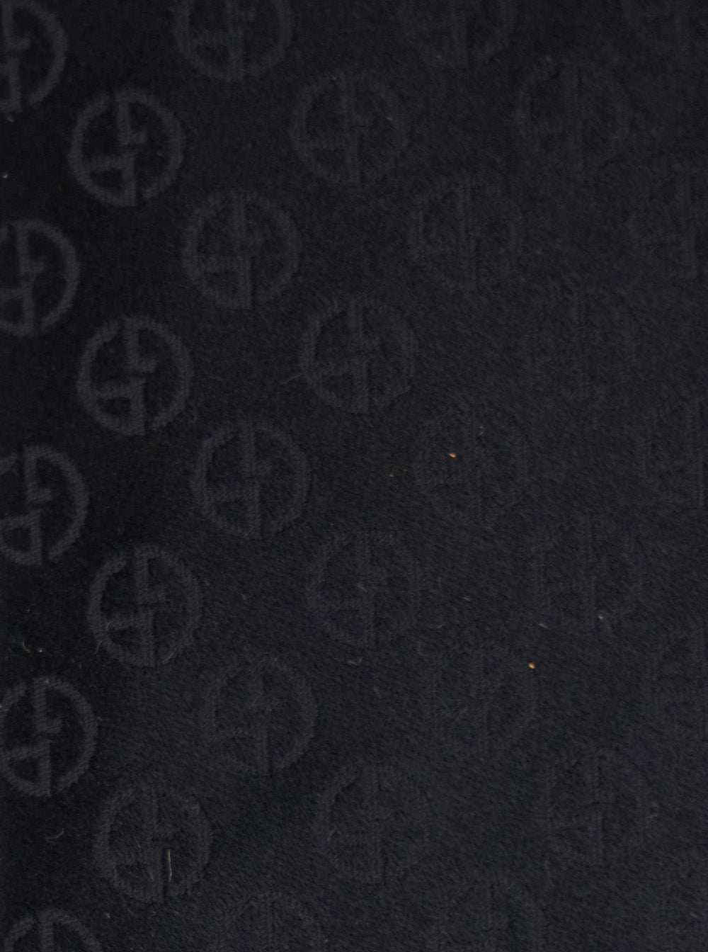 Black Tie with Tone-on-Tone All-Over Logo in Silk Man Papillon And Ties