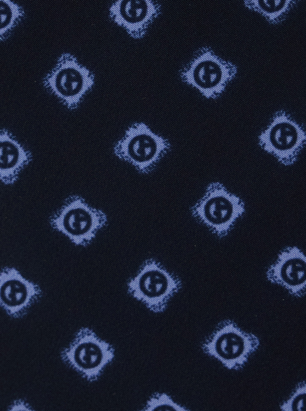 Blue Silk Tie with All-Over Logo Print Man Blu Papillon And Ties