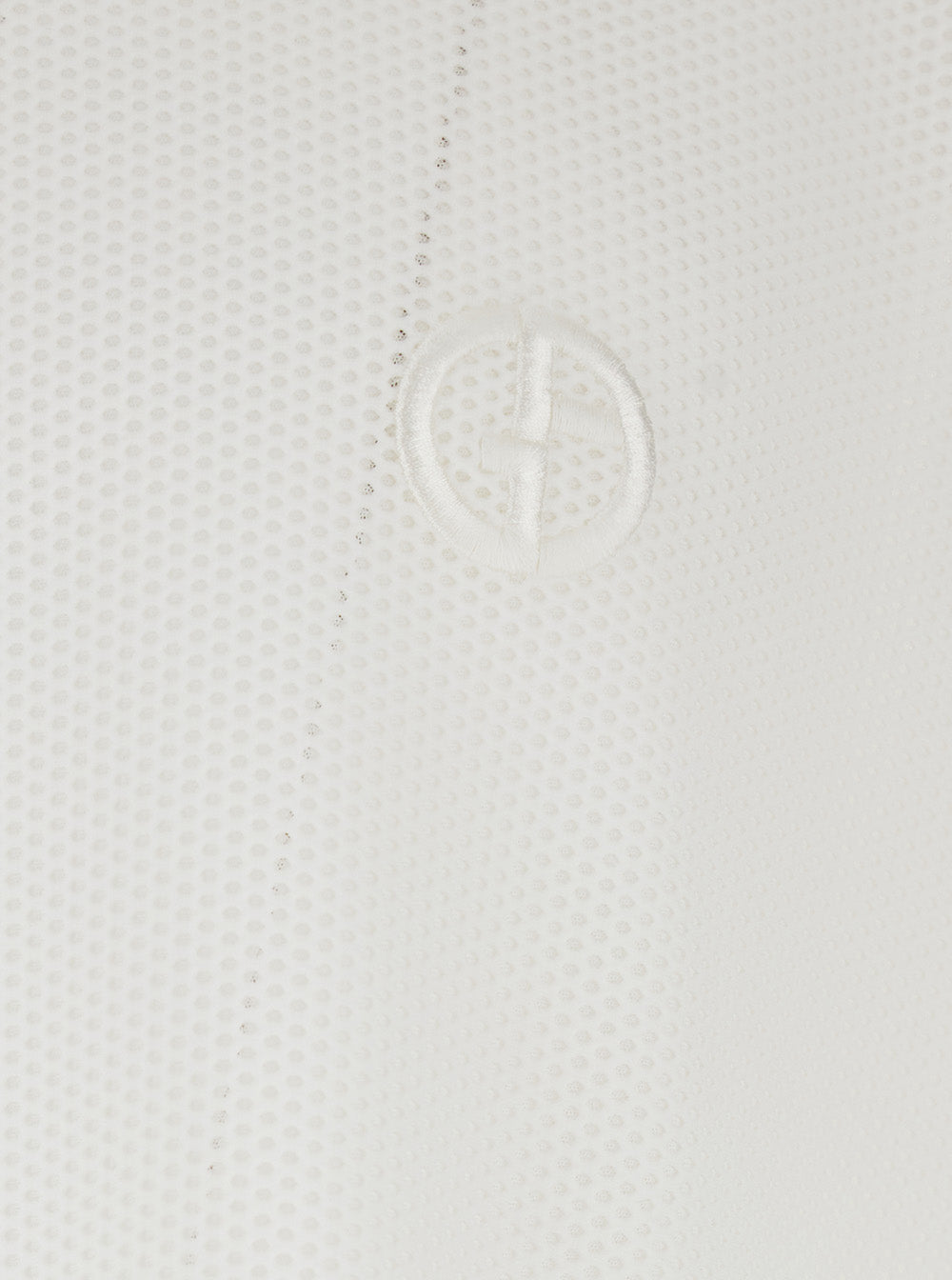 White Crew Neck T-Shirt with Logo on Front in Tech Fabric Stretch Man Elastane Polyamide Tshirts And Polo Shirts