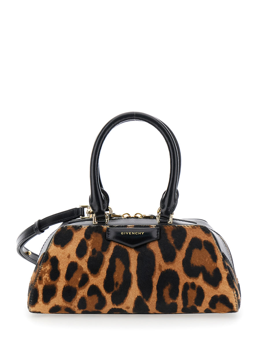 Handbag Antigona East West Brown Multicolour Calf Leather Handbags