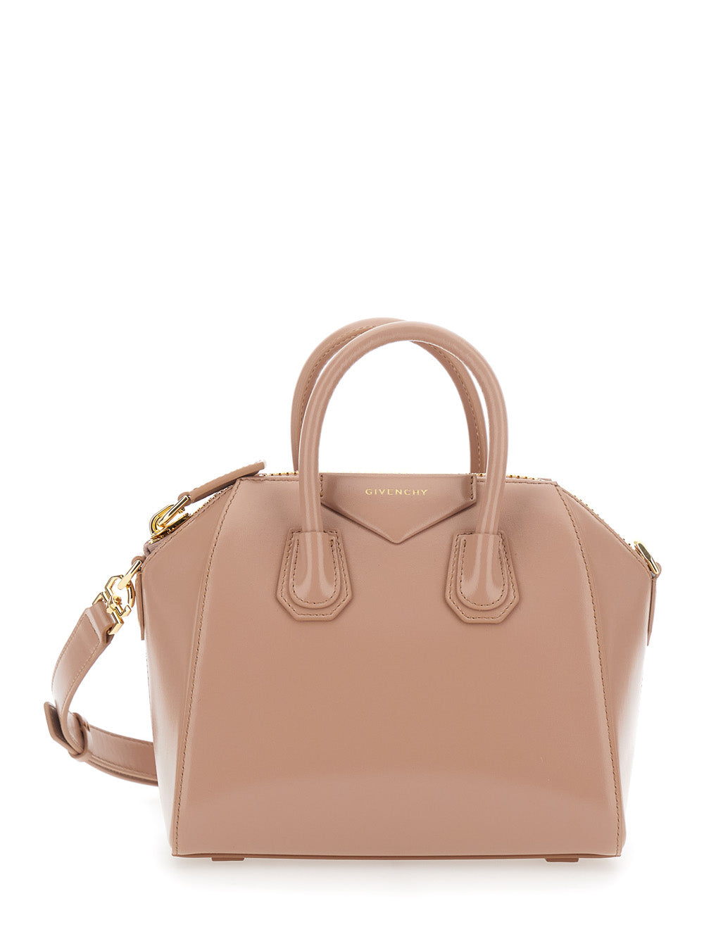 Handbag Antigona Nv Pink With Zip Closure And Leather Handles For Women Calf Hand Bags