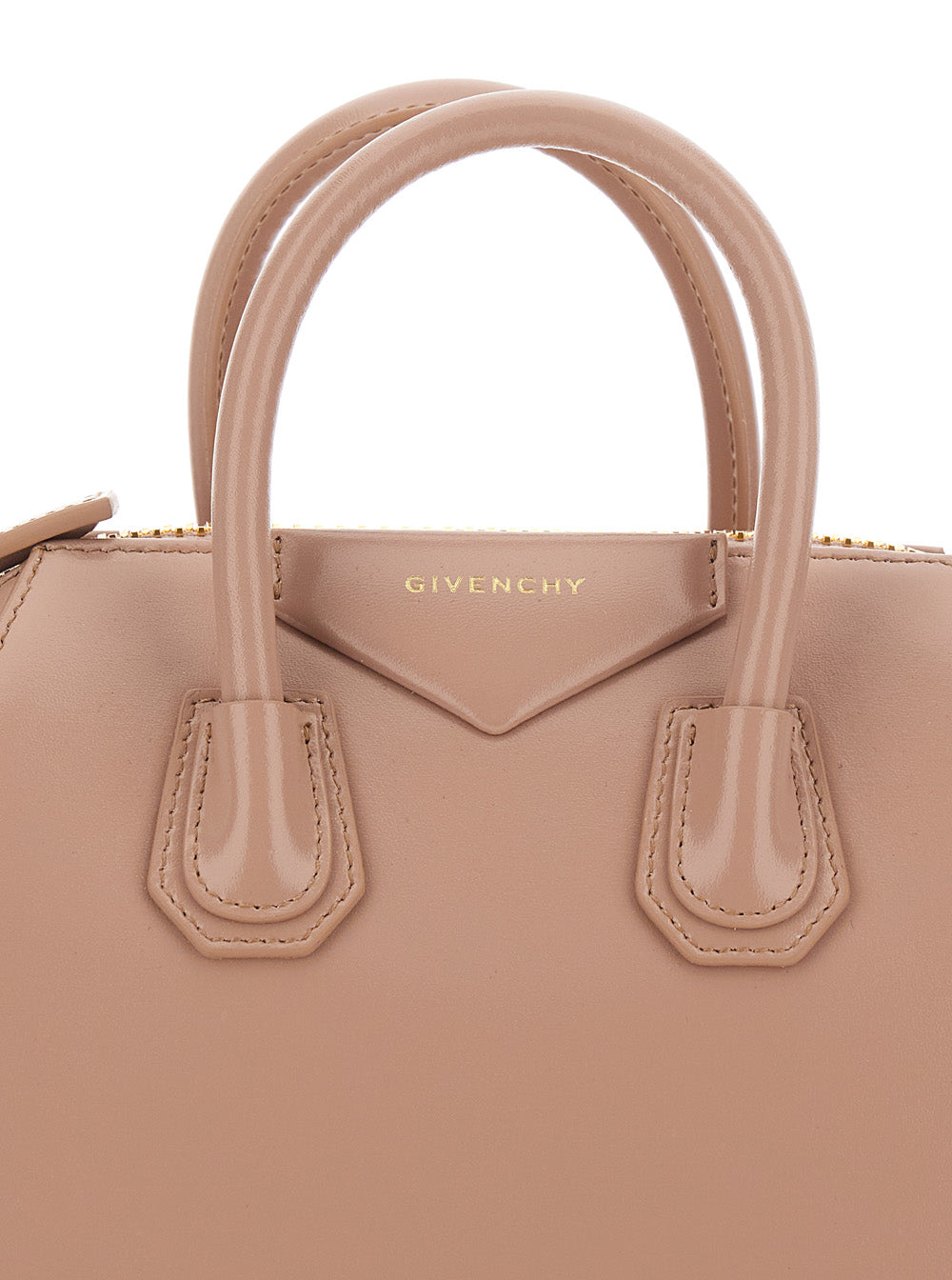 Handbag Antigona Nv Pink With Zip Closure And Leather Handles For Women Calf Hand Bags
