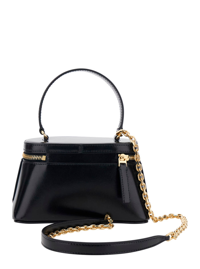 Black Handbag Antigona with removable chain in leather for women Calf Hand Bags