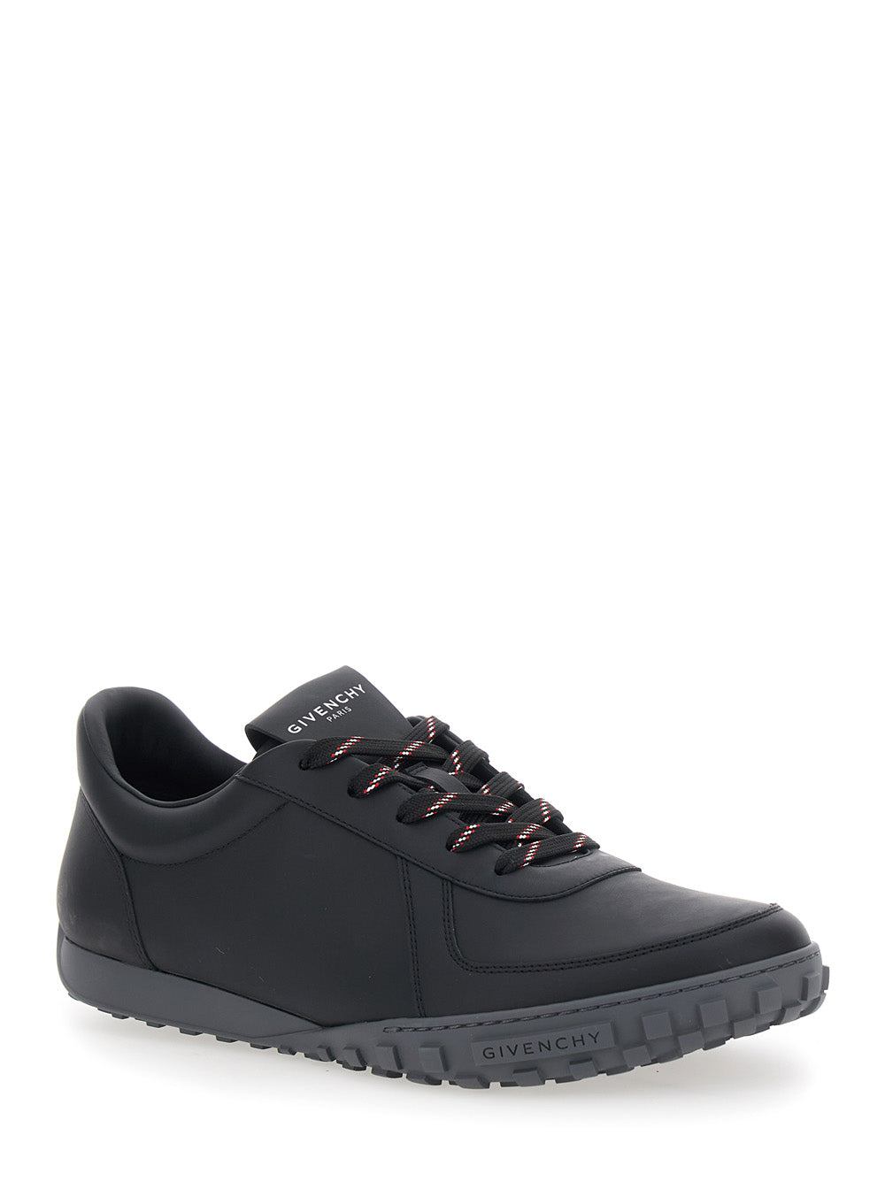 Glide Black Low Top Sneakers With Logo Lettering On The Tongue And Heel Leather For Men