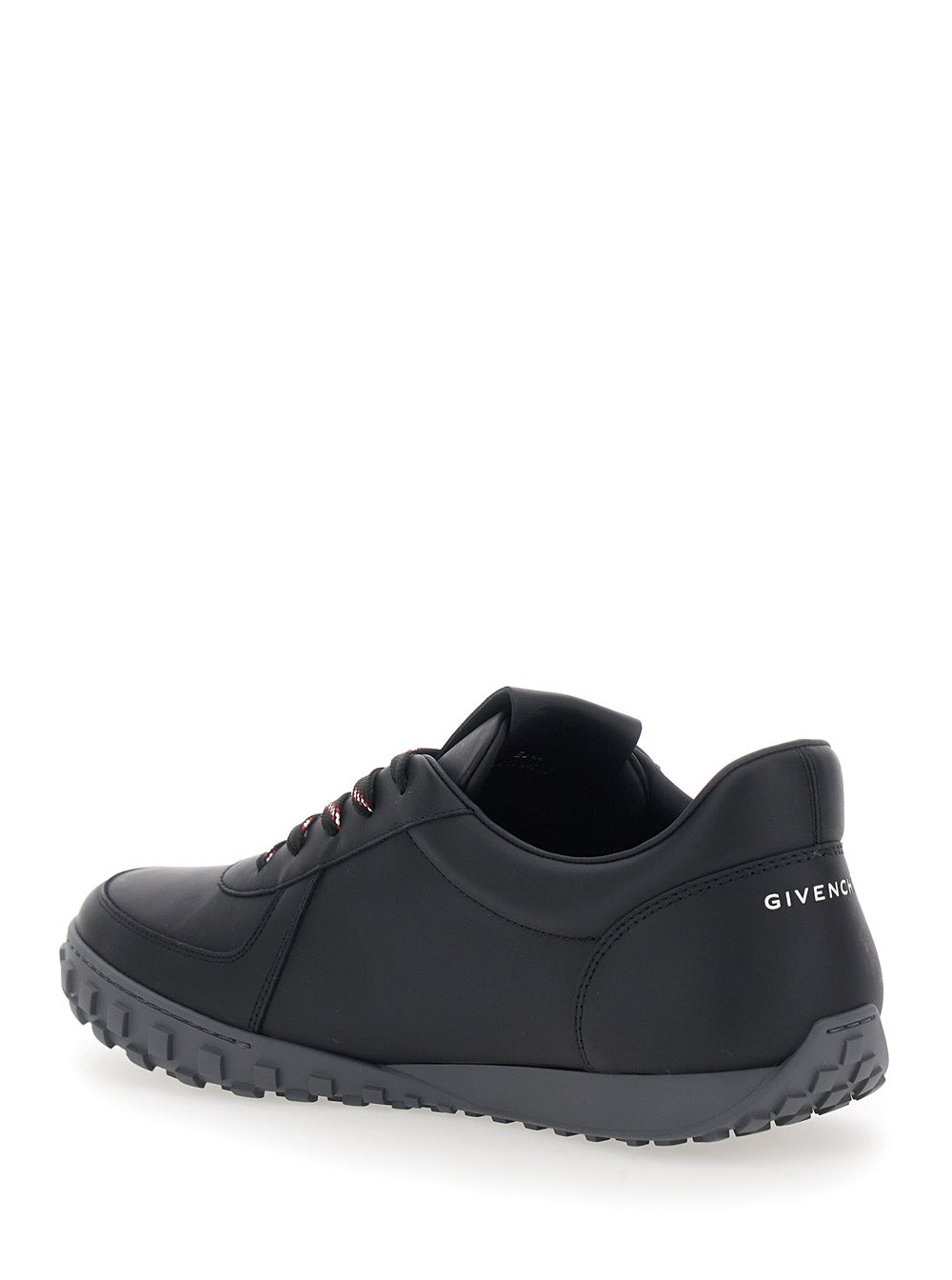 Glide Black Low Top Sneakers With Logo Lettering On The Tongue And Heel Leather For Men