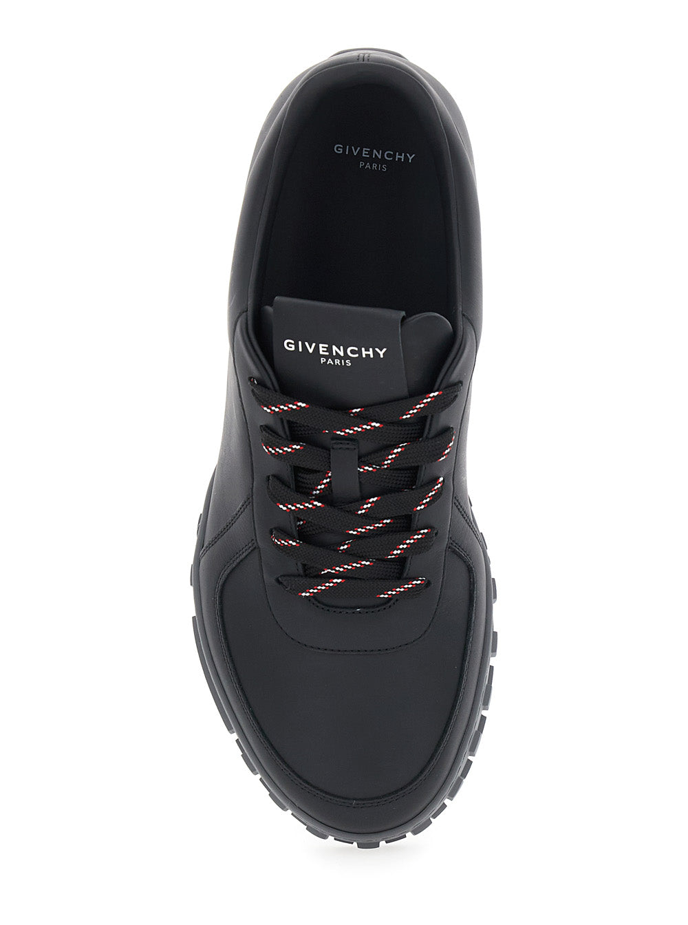 Glide Black Low Top Sneakers With Logo Lettering On The Tongue And Heel Leather For Men