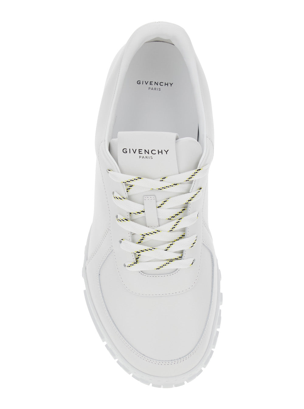 White Glide Runner Sneakers with contrasting details. In leather. Women