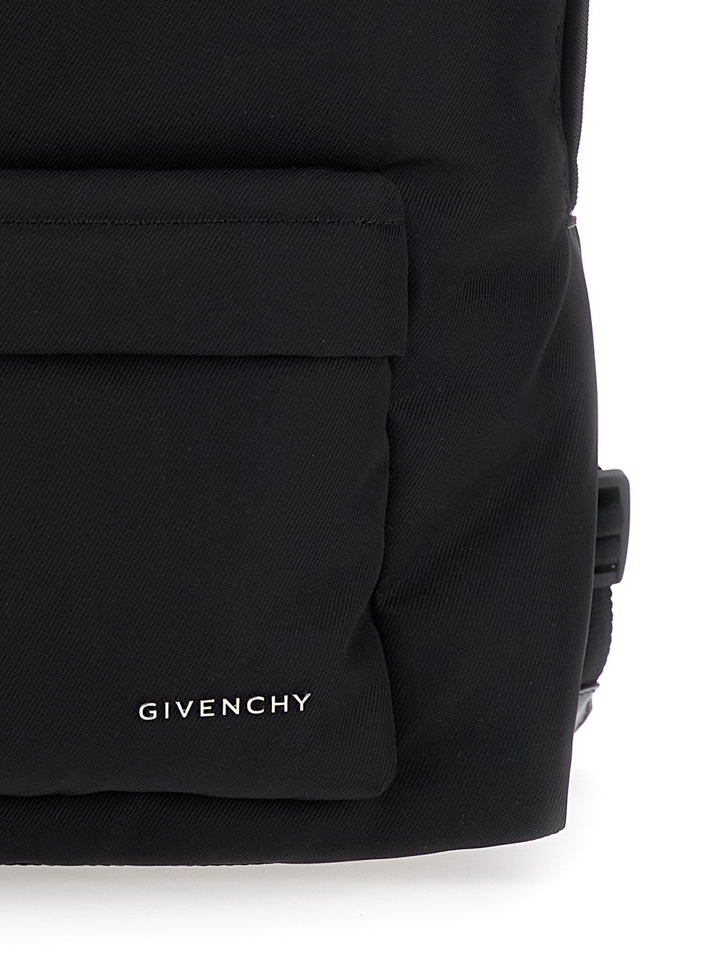 Black Backpack with Adjustable Straps and Logo on the Front in Tech Fabric for Men Polyamide Backpacks Belt Bags
