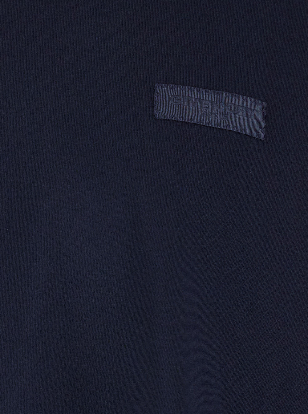 Blue Long-Sleeved T-Shirt with Logo Patch on the Chest in Cotton for Men Blu Tshirts And Polo Shirts