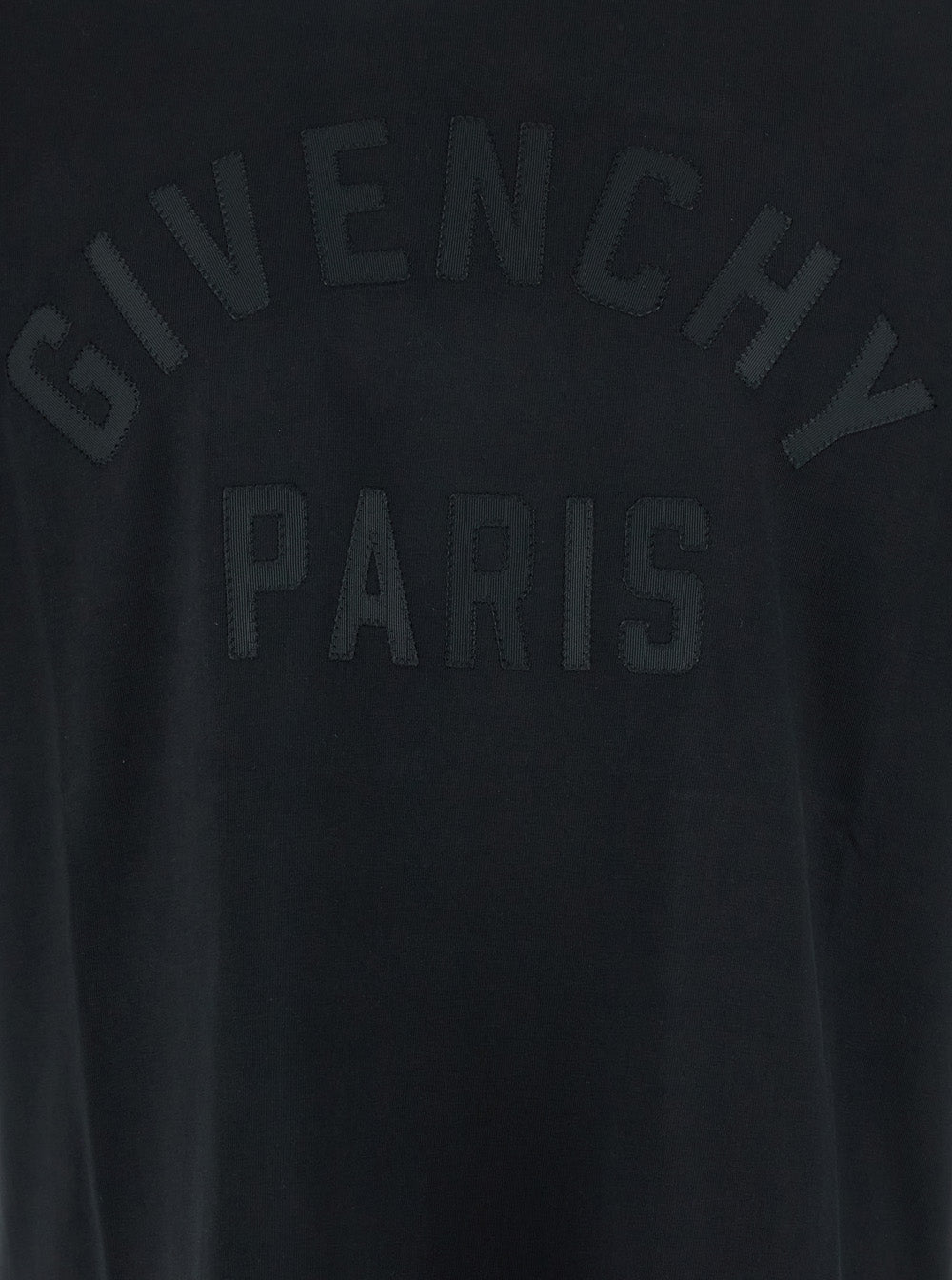 Black T-Shirt with Maxi Logo on the Front in Cotton Men Tshirts And Polo Shirts