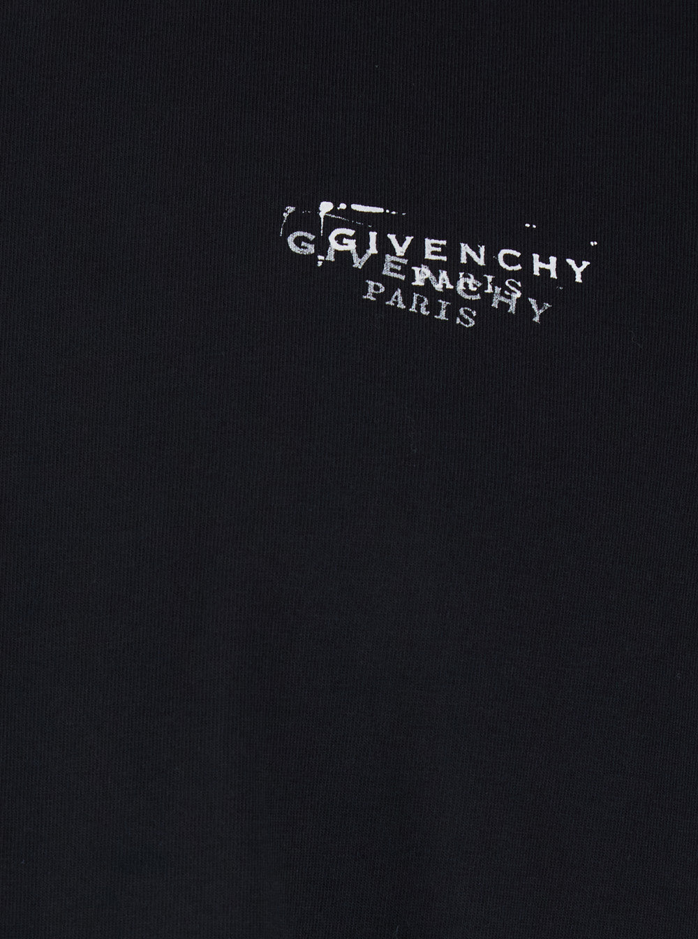 Black T-Shirt with Logo on the Front and Back In Cotton for Men Tshirts Polo Shirts