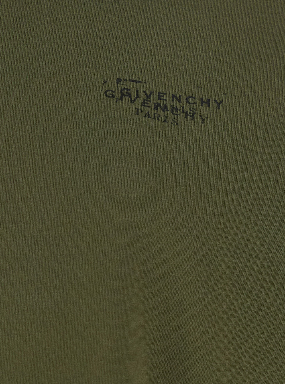 Green T-Shirt with Logo on Front and Back for Men Cotton Tshirts Polo Shirts