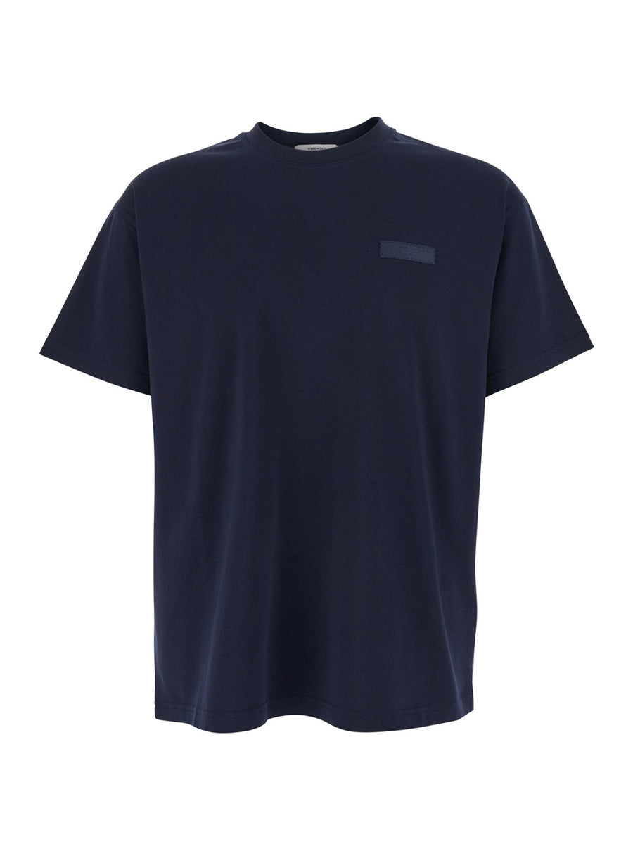 T-Shirt Crew Neck Blue Cotton T-shirts