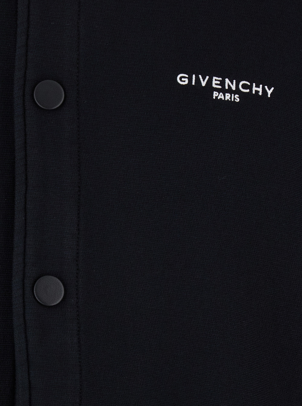 Black Varsity Jacket with Bomber Collar and Logo Lettering on the Front in Cotton Men Outerwear
