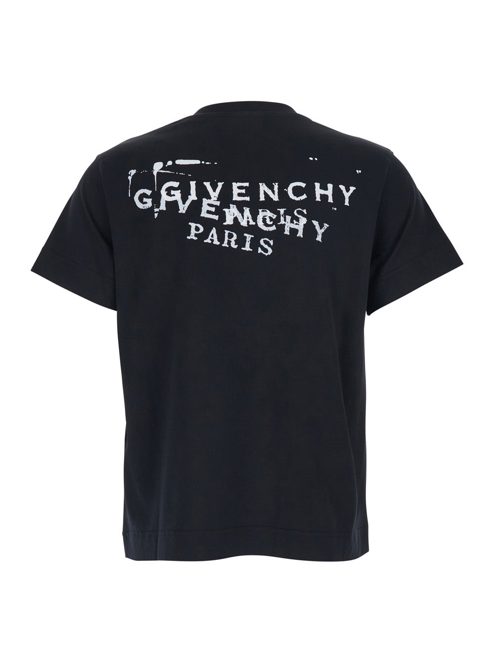 Black T-Shirt with Logo on Front and Back for Women Cotton Tshirts Polo Shirts