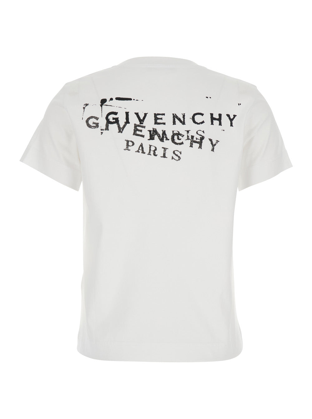 White T-Shirt with Logo on Front and Back for Women Cotton Tshirts Polo Shirts