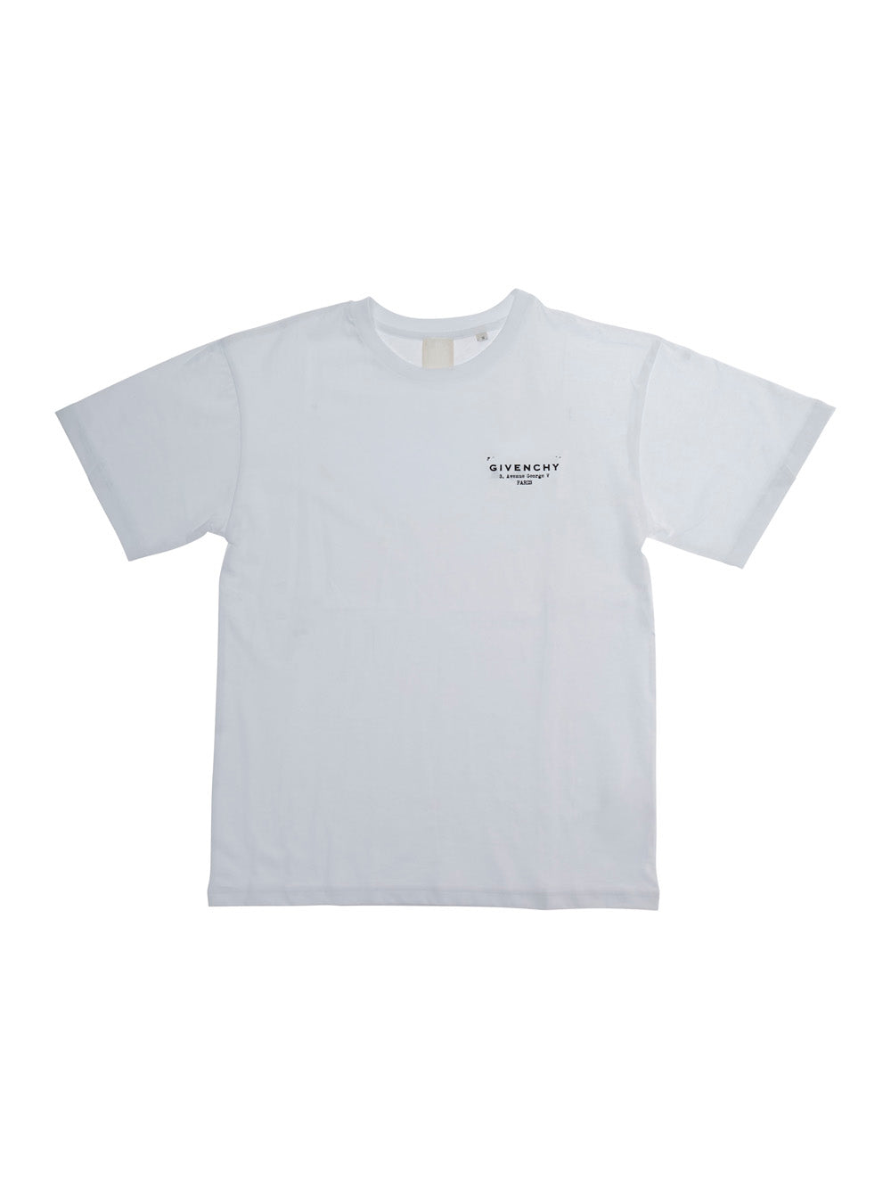 Crew Neck T-Shirt with Front Logo in White Cotton for Kids Tshirts And Polo Shirts